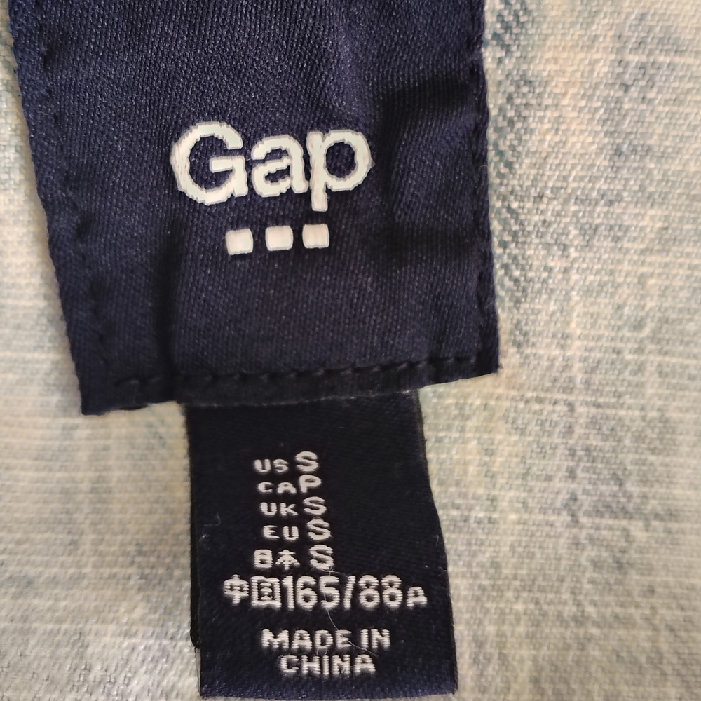 GAP Light Wash Blue/White Denim Jacket Size S – Like New - Picture 8 of 9